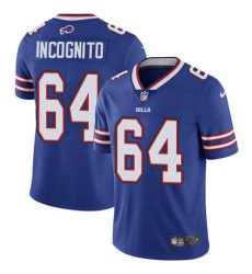 Nike Bills #64 Richie Incognito Royal Blue Team Color Mens Stitched NFL Vapor Untouchable Limited Jersey