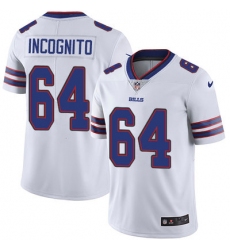 Nike Bills #64 Richie Incognito White Mens Stitched NFL Vapor Untouchable Limited Jersey