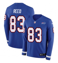 Nike Bills 83 Andre Reed Royal Blue Team Color Men s Stitched NFL Limited Therma Long Sleeve Jersey