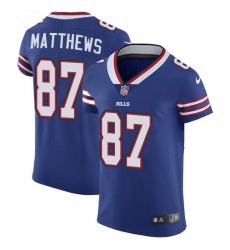 Nike Bills #87 Jordan Matthews Royal Blue Team Color Mens Stitched NFL Vapor Untouchable Elite Jersey