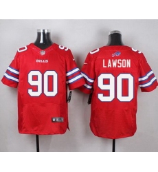 Nike Bills #90 Shaq Lawson Red Mens Stitched NFL Elite Rush Jersey