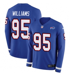 Nike Bills 95 Kyle Williams Royal Blue Team Color Men s Stitched NFL Limited Therma Long Sleeve Jersey