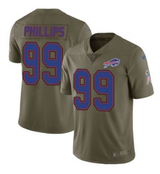 Nike Bills #99 Harrison Phillips Olive Mens Stitched NFL Limited 2017 Salute To Service Jersey