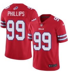 Nike Bills #99 Harrison Phillips Red Mens Stitched NFL Limited Rush Jersey