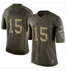 Nike Buffalo Bills #15 Chris Hogan Green Men 27s Stitched NFL Limited Salute To Service Jersey