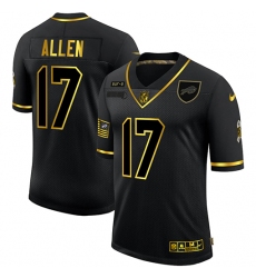 Nike Buffalo Bills 17 Josh Allen Black Gold 2020 Salute To Service Limited Jersey