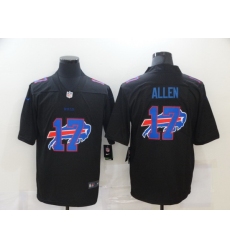 Nike Buffalo Bills 17 Josh Allen Black Shadow Logo Limited Jersey