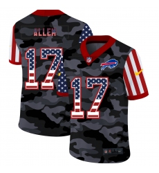 Nike Buffalo Bills 17 Josh Allen Camo 2020 USA Flag Salute To Service Limited Jersey