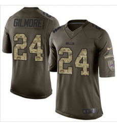 Nike Buffalo Bills #24 Stephon Gilmore Green Men 27s Stitched NFL Limited Salute To Service Jersey