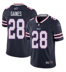 Nike Buffalo Bills 28 E J  Gaines Navy Men Stitched NFL Limited Inverted Legend Jersey