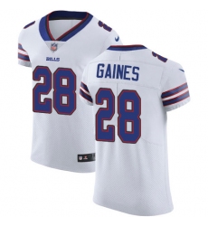 Nike Buffalo Bills 28 E J  Gaines White Men Stitched NFL New Elite Jersey