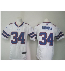 Nike Buffalo Bills #34 Thurman Thomas White Men 27s Stitched NFL New Elite Jersey