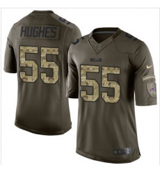 Nike Buffalo Bills #55 Jerry Hughes Green Men's Stitched NFL Limited Salute To Service Jersey