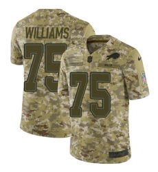 Nike Buffalo Bills 75 Daryl Williams Camo Men Stitched NFL Limited 2018 Salute To Service Jersey