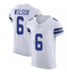Nike Cowboys 6 Donavan Wilson White Men Stitched With Established In NFL New Elite Jersey