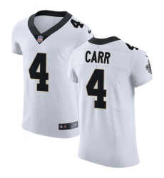 Nike Saints 4 Derek Carr White Men Stitched NFL Vapor Untouchable Elite Jersey