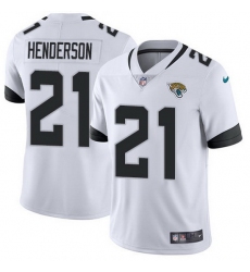 Youth Nike Jaguars 21 C J Henderson White Men Stitched NFL Vapor Untouchable Limited Jersey