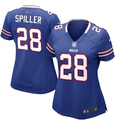 C.J. Spiller Womens Jersey - Stitched Game Nike Buffalo Bills #28 Blue Jersey