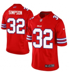Nike Bills #32 O  J  Simpson Red Womens Stitched NFL Limited Rush Jersey