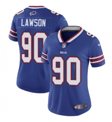Nike Bills #90 Shaq Lawson Royal Blue Team Color Womens Stitched NFL Vapor Untouchable Limited Jersey