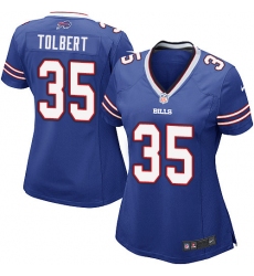 Women NFL Buffalo Bills Nike 35 Mike Tolbert Blue Jersey