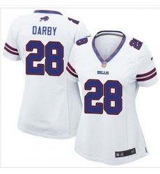 Women Nike Bills #28 Ronald Darby White Stitched NFL Elite Jersey