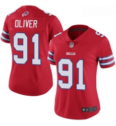 Women Nike Bills 91 Ed Oliver Red Women Color Rush Limited Jersey