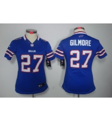 Women Nike Buffalo Bills 27# Gilmore Blue Color Limited Jerseys
