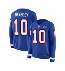 Womens Buffalo Bills 10 Cole Beasley Limited Royal Blue Therma Long Sleeve Football Jersey