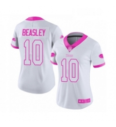 Womens Buffalo Bills 10 Cole Beasley Limited White Pink Rush Fashion Football Jersey