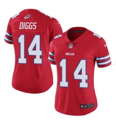 Women's Buffalo Bills #14 Stefon Diggs Red Vapor Untouchable Stitched NFL Nike Limited Jersey