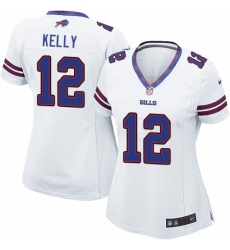 Womens Nike Buffalo Bills 12 Jim Kelly Game White NFL Jersey