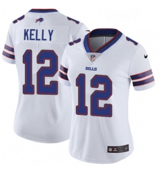 Womens Nike Buffalo Bills 12 Jim Kelly White Vapor Untouchable Limited Player NFL Jersey