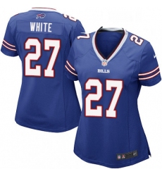 Womens Nike Buffalo Bills 27 TreDavious White Game Royal Blue Team Color NFL Jersey
