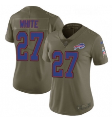 Womens Nike Buffalo Bills 27 TreDavious White Limited Olive 2017 Salute to Service NFL Jersey