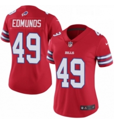 Womens Nike Buffalo Bills 49 Tremaine Edmunds Limited Red Rush Vapor Untouchable NFL Jersey