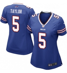 Womens Nike Buffalo Bills 5 Tyrod Taylor Game Royal Blue Team Color NFL Jersey