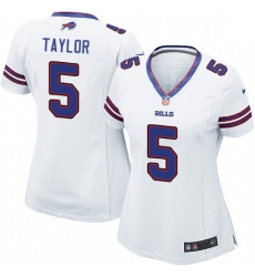 Womens Nike Buffalo Bills 5 Tyrod Taylor Game White NFL Jersey