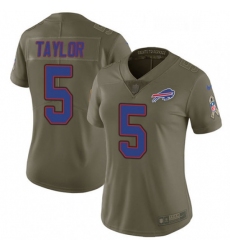 Womens Nike Buffalo Bills 5 Tyrod Taylor Limited Olive 2017 Salute to Service NFL Jersey