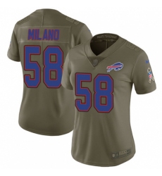 Women's Nike Buffalo Bills #58 Matt Milano Limited Olive 2017 Salute to Service NFL Jersey