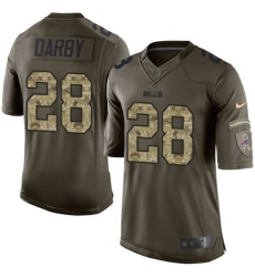 Nike Bills #28 Ronald Darby Green Youth Stitched NFL Limited Salute to Service Jersey