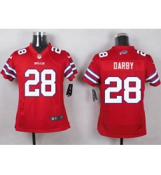 Nike Bills #28 Ronald Darby Red Youth Stitched NFL Limited Rush Jersey