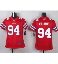 Nike Bills #94 Mario Williams Red Youth Stitched NFL Limited Rush Jersey