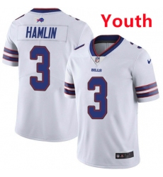 Youth Buffalo Bills 3 Damar Hamlin White Vapor Untouchable Limited Stitched Jersey