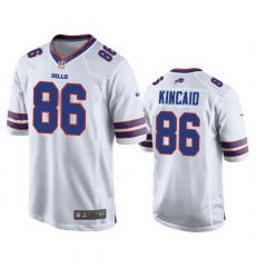 Youth Buffalo Bills 86 Dalton Kincaid White 2023 Draft Stitched Game Jersey