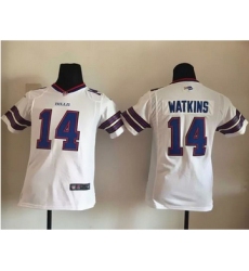Youth Nike Bills #14 Sammy Watkins White Stitched NFL New Elite Jersey