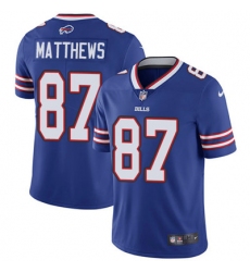 Youth Nike Bills #87 Jordan Matthews Royal Blue Team Color Stitched NFL Vapor Untouchable Limited Jersey