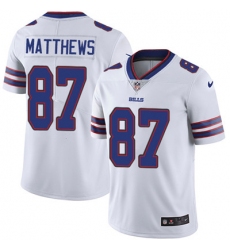 Youth Nike Bills #87 Jordan Matthews White Stitched NFL Vapor Untouchable Limited Jersey