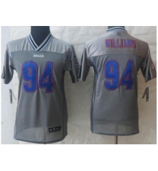 Youth Nike Buffalo Bills 94 Mario Williams Grey Vapor Elite Jerseys