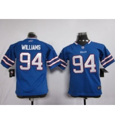 Youth Nike Buffalo Bills #94 Williams Blue NFL Jerseys